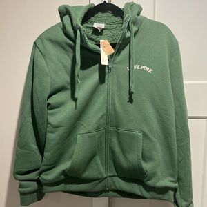 PINK Victoria Secret Green Hoodie